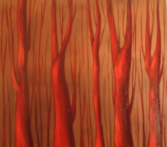 marha-art obraz STROMOŘANÍ V ČERVENÉM 